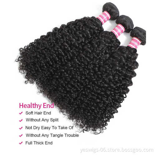 10A Brazilian Virgin Hair Kinky Curly Bundles 100% Unprocessed  Human Hair Weaves